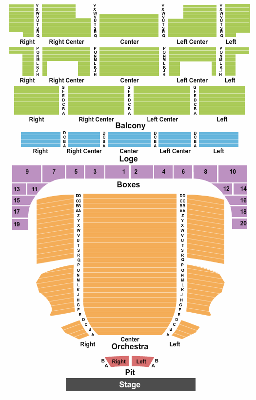 Music Hall Beauty and the Beast Seating Chart